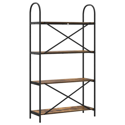 Hyllsystem Rökfärgad ek 80 x 30 x 146 cm Konstruerat trä