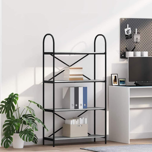 Hyllsystem Grå sonoma 80 x 30 x 146 cm Konstruerat trä