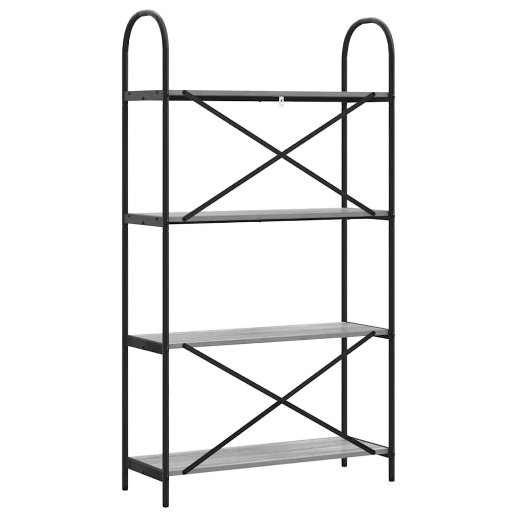 Hyllsystem Grå sonoma 80 x 30 x 146 cm Konstruerat trä