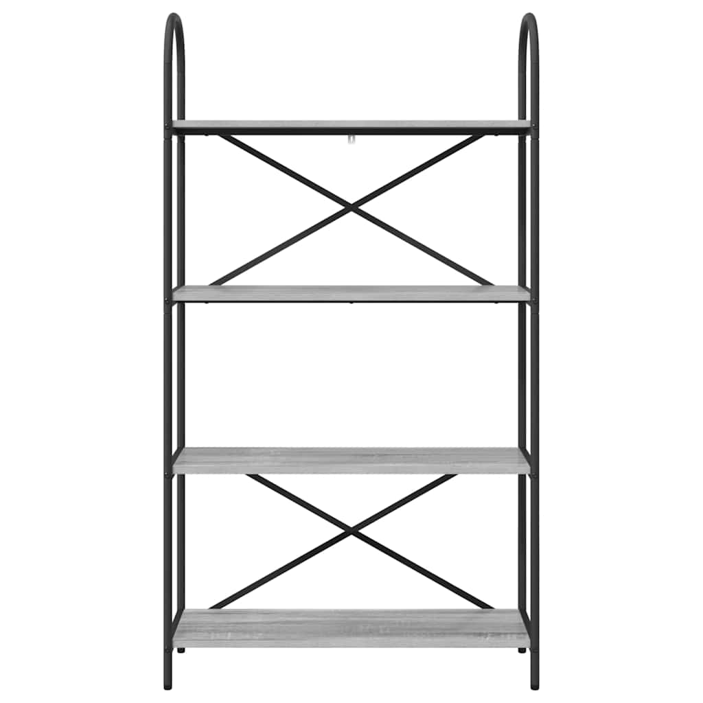 Hyllsystem Grå sonoma 80 x 30 x 146 cm Konstruerat trä