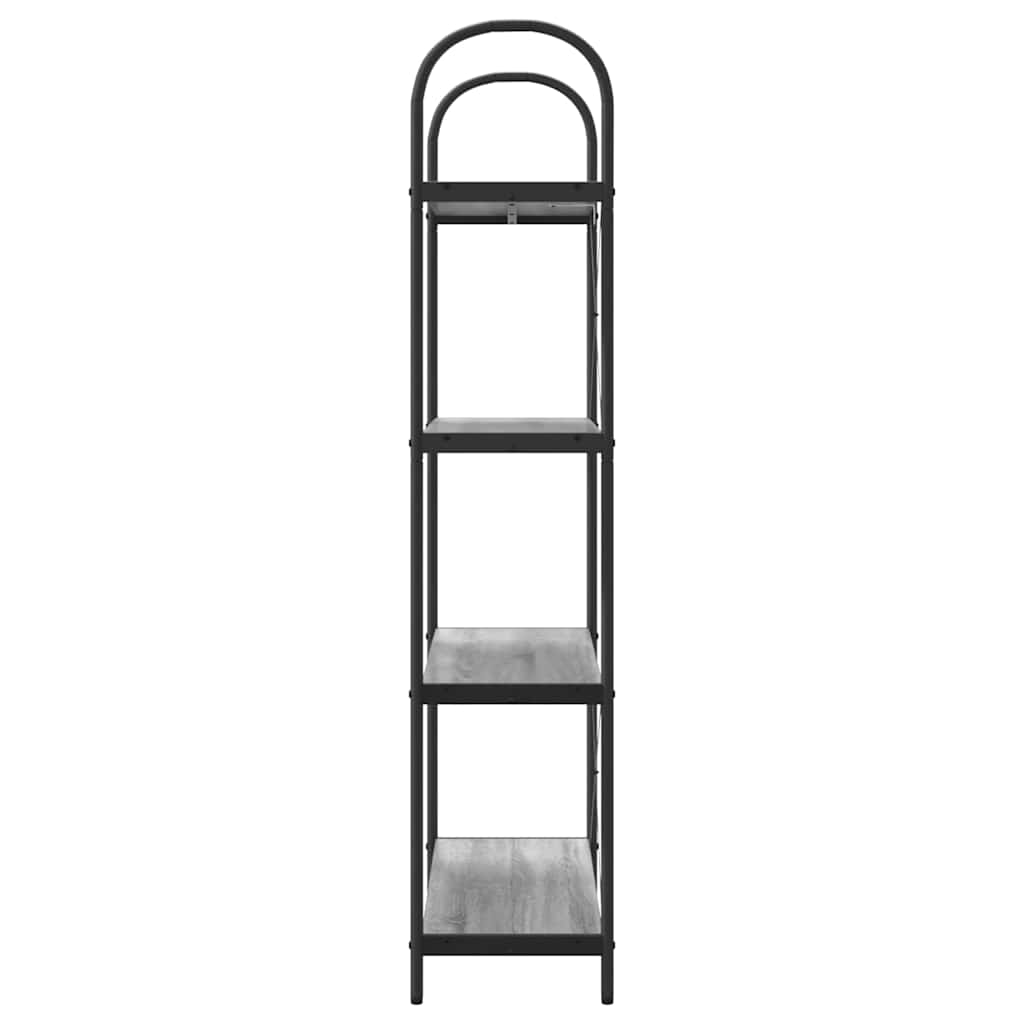 Hyllsystem Grå sonoma 80 x 30 x 146 cm Konstruerat trä