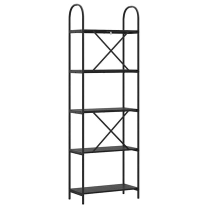 Hyllsystem Svart ek 60 x 30 x 183 cm Konstruerat trä