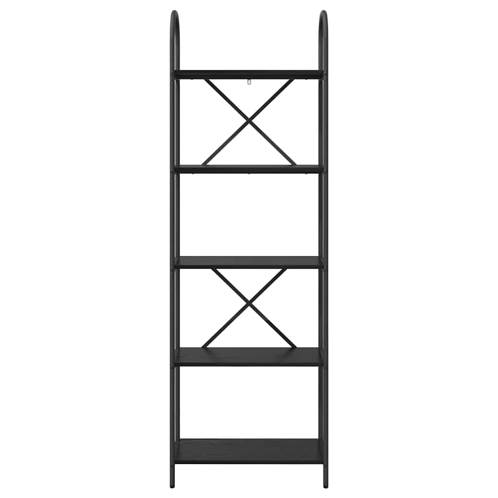 Hyllsystem Svart ek 60 x 30 x 183 cm Konstruerat trä