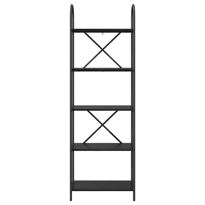Hyllsystem Svart ek 60 x 30 x 183 cm Konstruerat trä