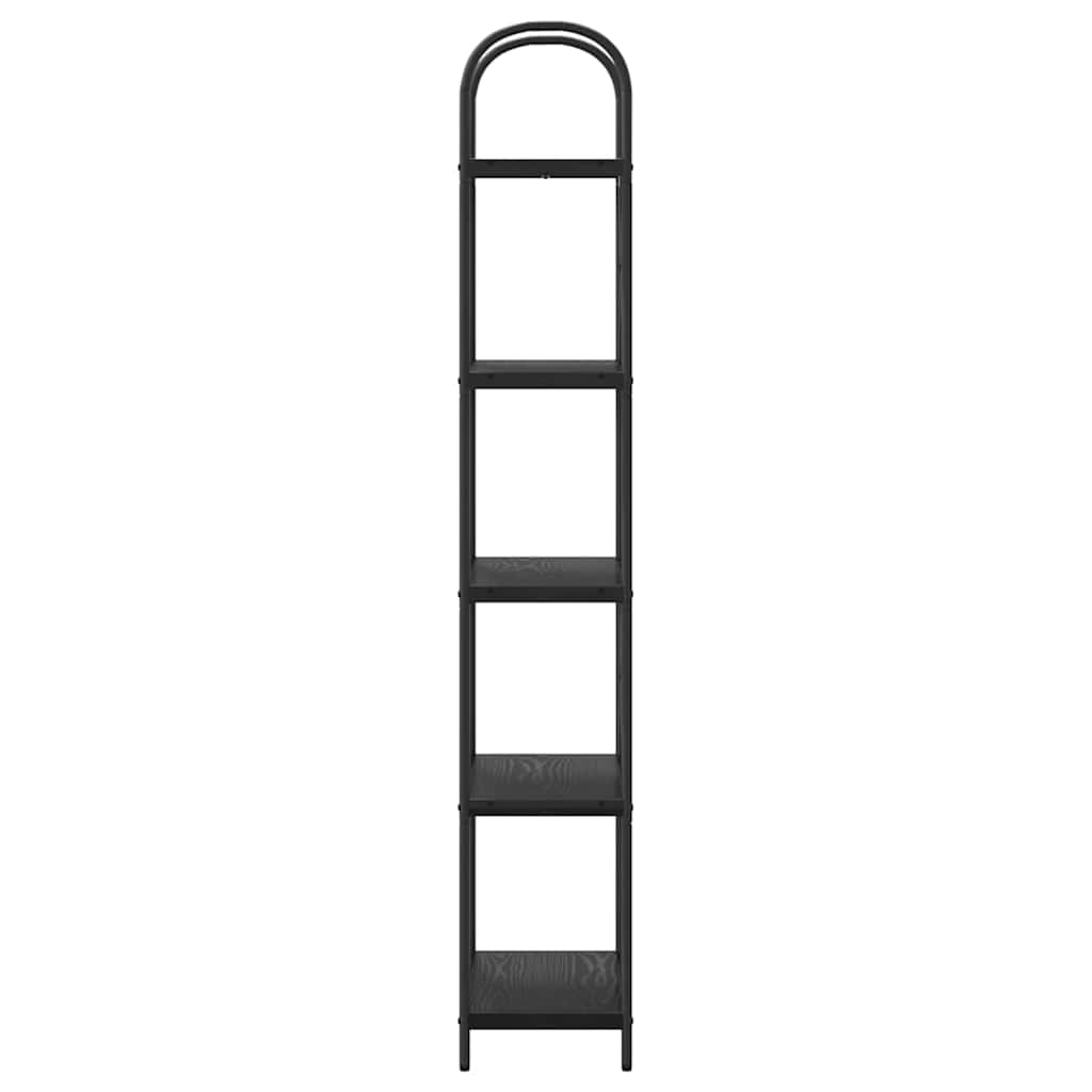 Hyllsystem Svart ek 60 x 30 x 183 cm Konstruerat trä