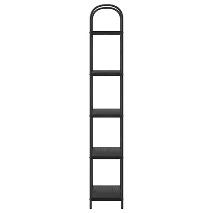 Hyllsystem Svart ek 60 x 30 x 183 cm Konstruerat trä