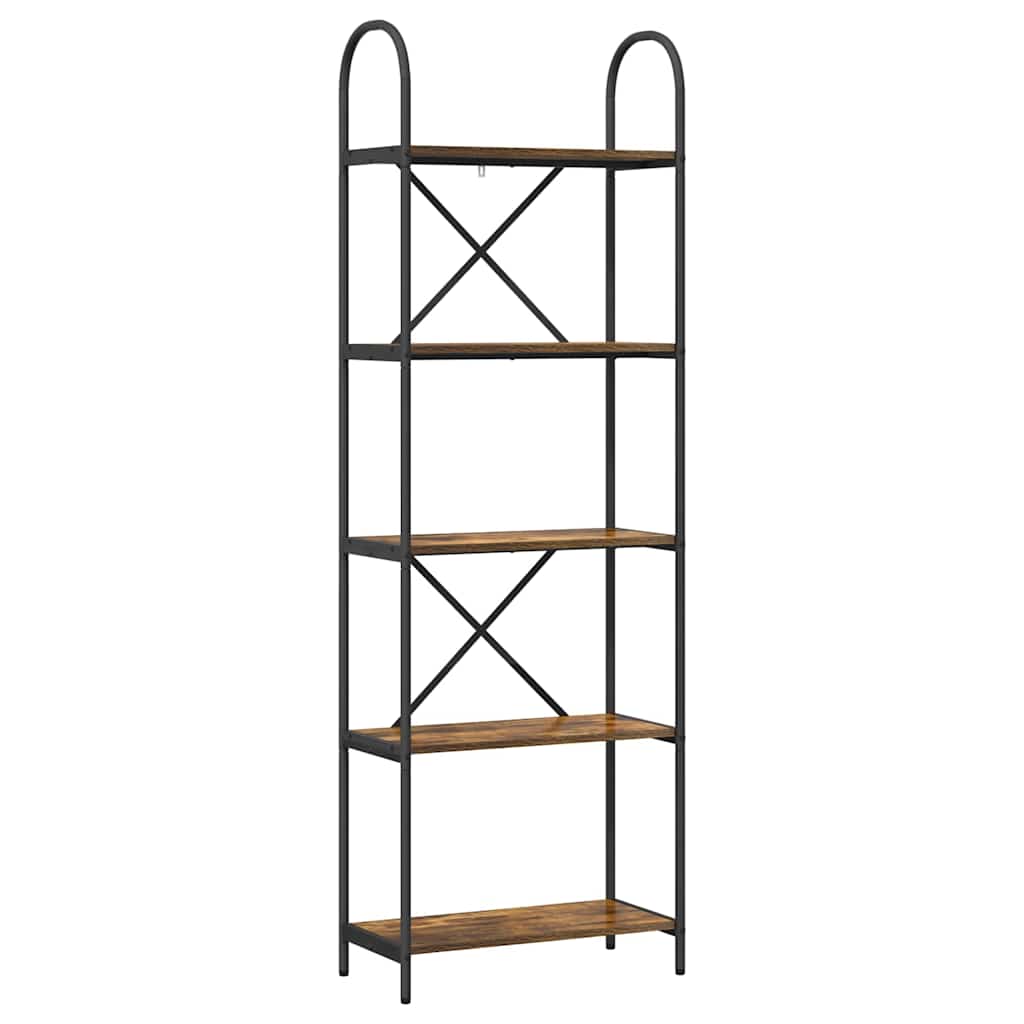 Hyllsystem Rökfärgad ek 60 x 30 x 183 cm Konstruerat trä