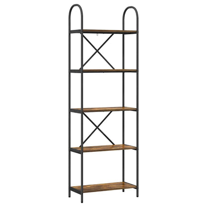 Hyllsystem Rökfärgad ek 60 x 30 x 183 cm Konstruerat trä