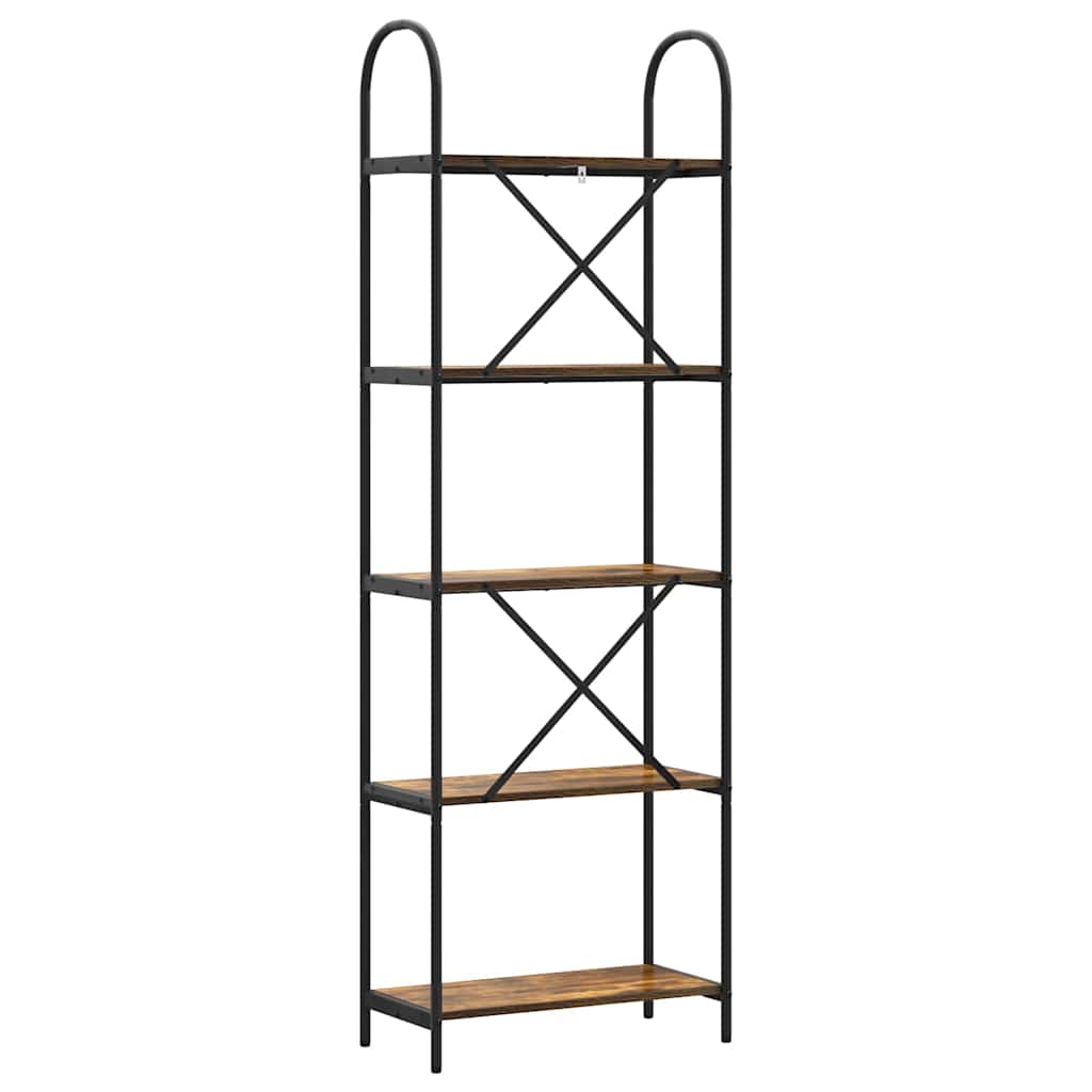 Hyllsystem Rökfärgad ek 60 x 30 x 183 cm Konstruerat trä