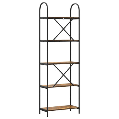 Hyllsystem Rökfärgad ek 60 x 30 x 183 cm Konstruerat trä