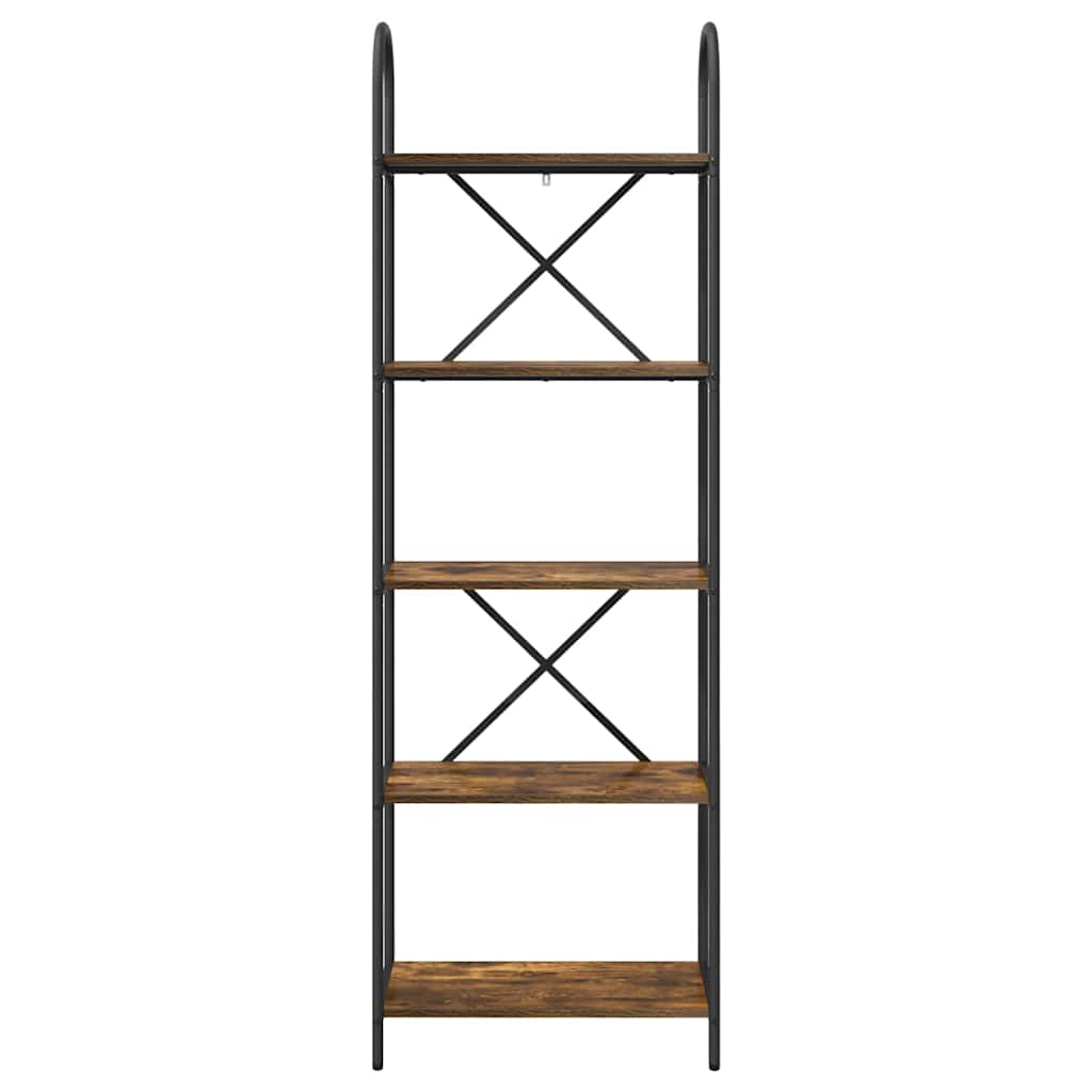 Hyllsystem Rökfärgad ek 60 x 30 x 183 cm Konstruerat trä