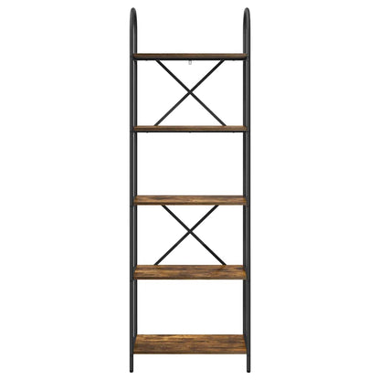 Hyllsystem Rökfärgad ek 60 x 30 x 183 cm Konstruerat trä