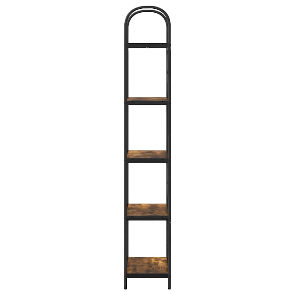 Hyllsystem Rökfärgad ek 60 x 30 x 183 cm Konstruerat trä