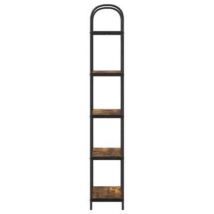 Hyllsystem Rökfärgad ek 60 x 30 x 183 cm Konstruerat trä