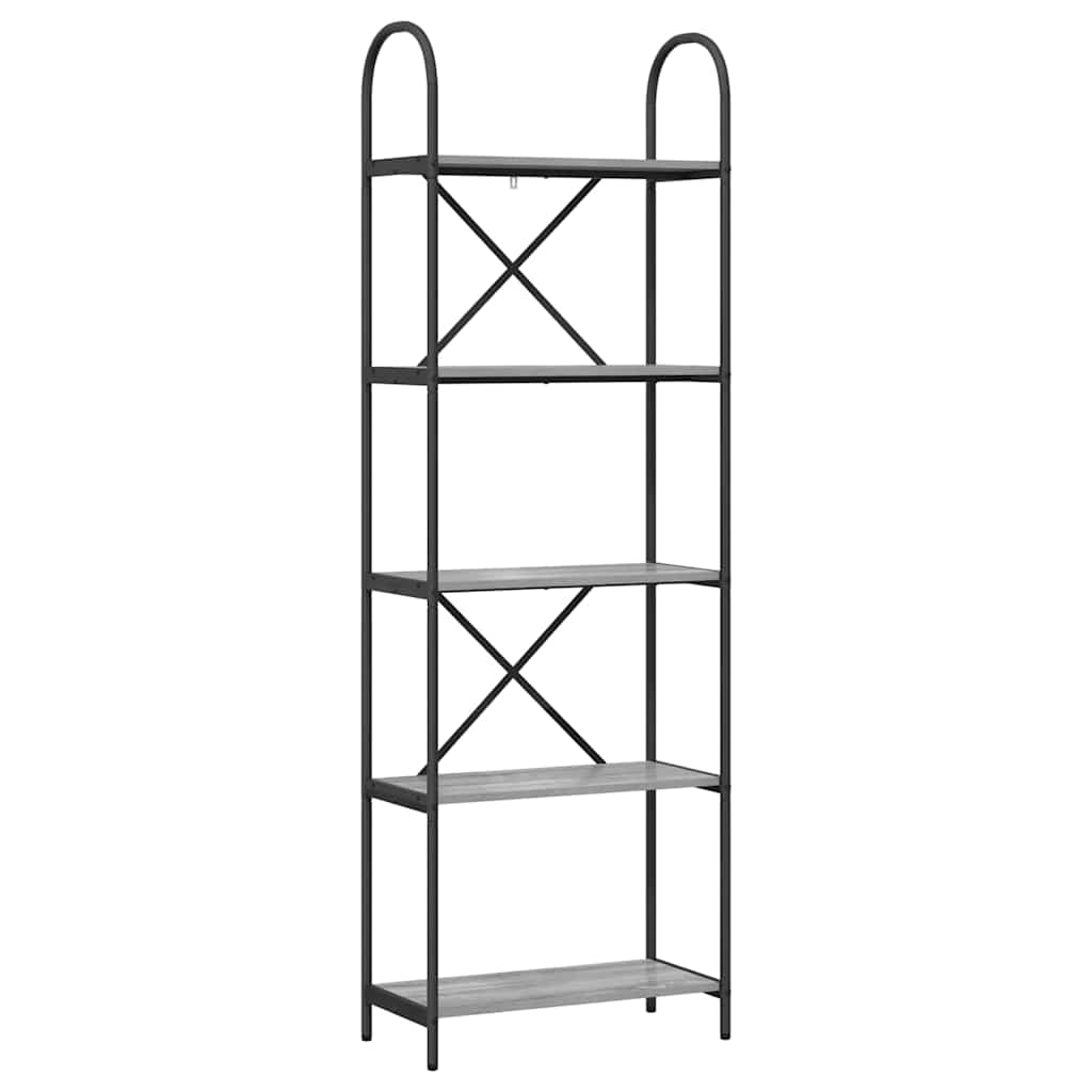 Hyllsystem Grå sonoma 60 x 30 x 183 cm Konstruerat trä