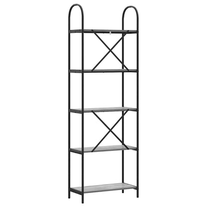 Hyllsystem Grå sonoma 60 x 30 x 183 cm Konstruerat trä