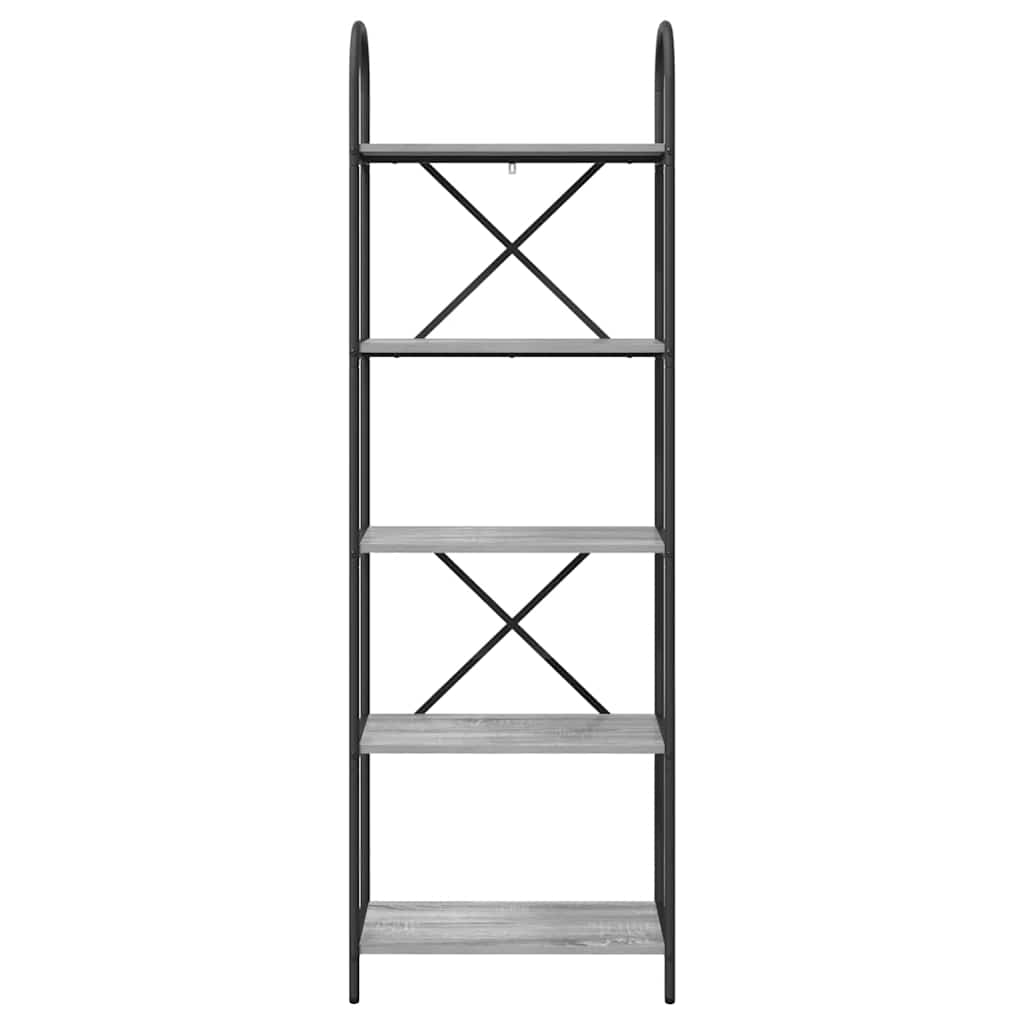 Hyllsystem Grå sonoma 60 x 30 x 183 cm Konstruerat trä