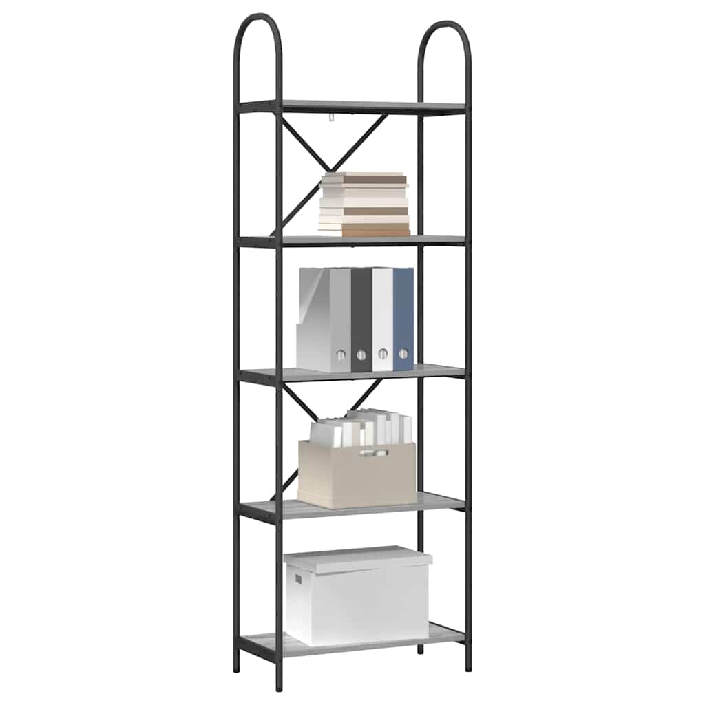 Hyllsystem Grå sonoma 60 x 30 x 183 cm Konstruerat trä