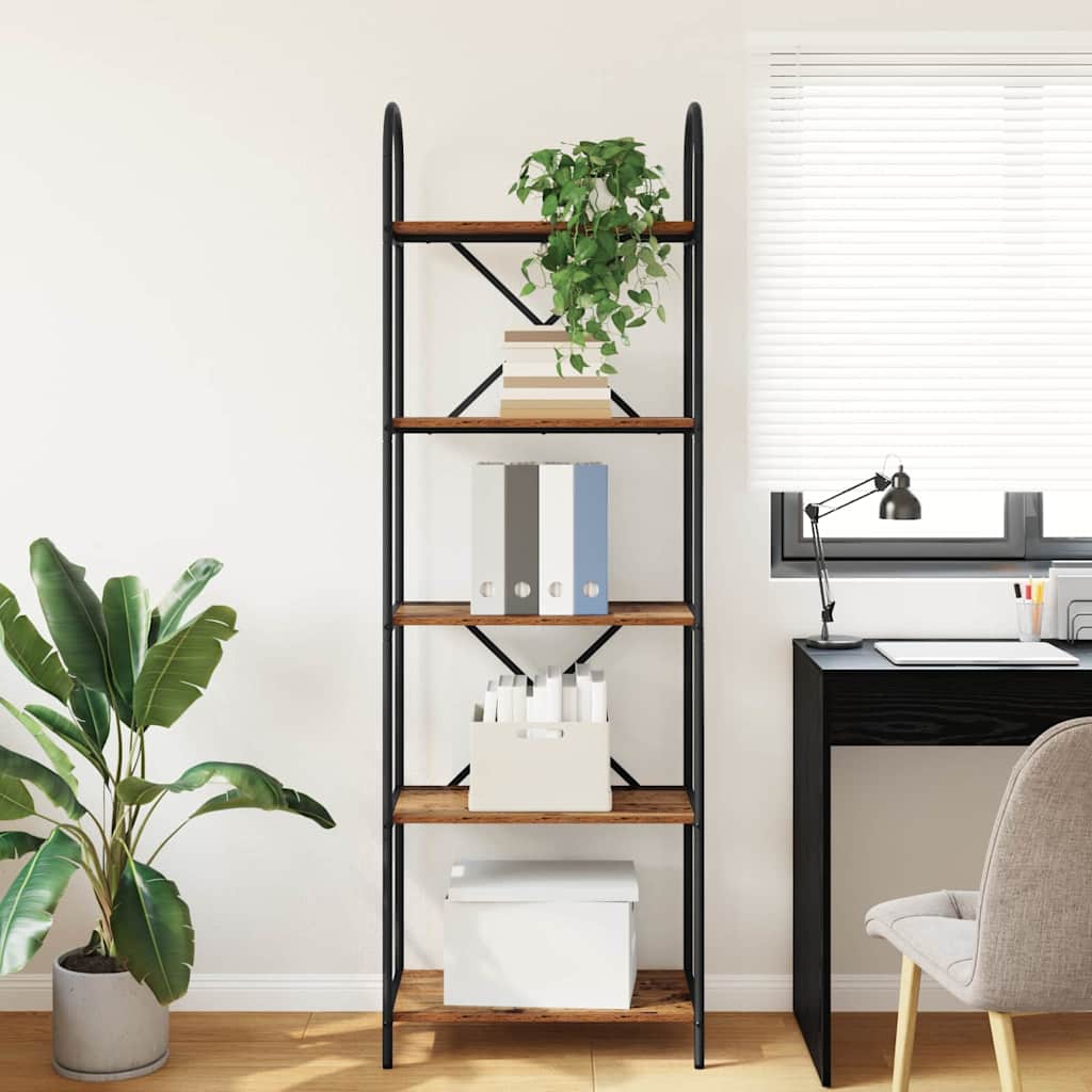 Hyllsystem Gammalt trä 60 x 30 x 183 cm Konstruerat trä