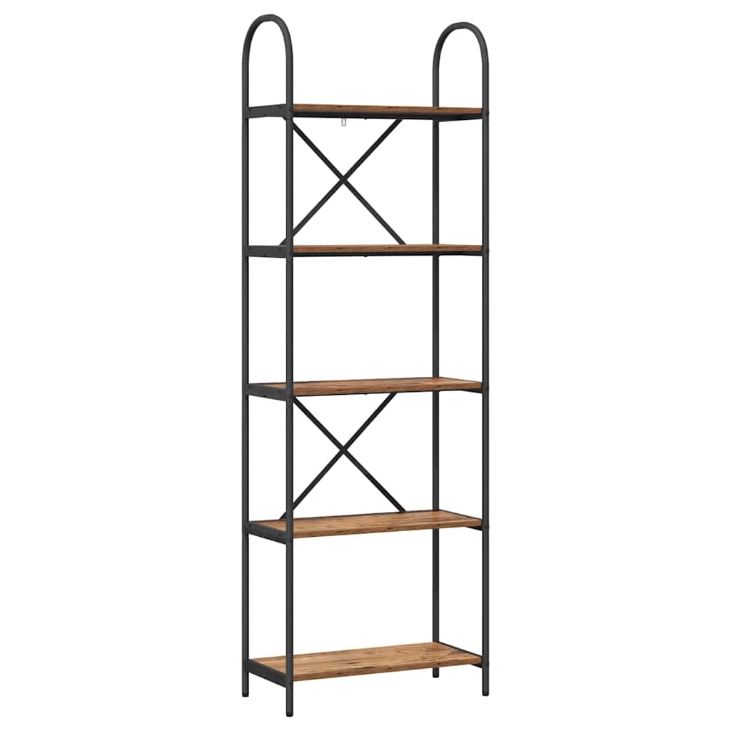 Hyllsystem Gammalt trä 60 x 30 x 183 cm Konstruerat trä