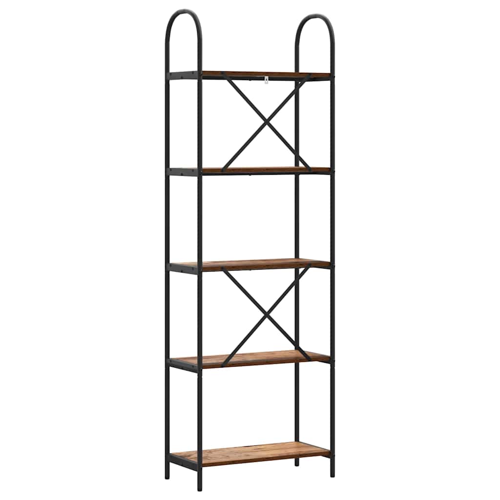 Hyllsystem Gammalt trä 60 x 30 x 183 cm Konstruerat trä