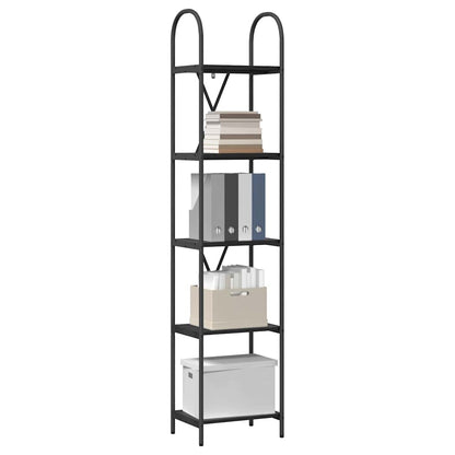Hyllsystem Svart ek 40 x 30 x 183 cm Konstruerat trä