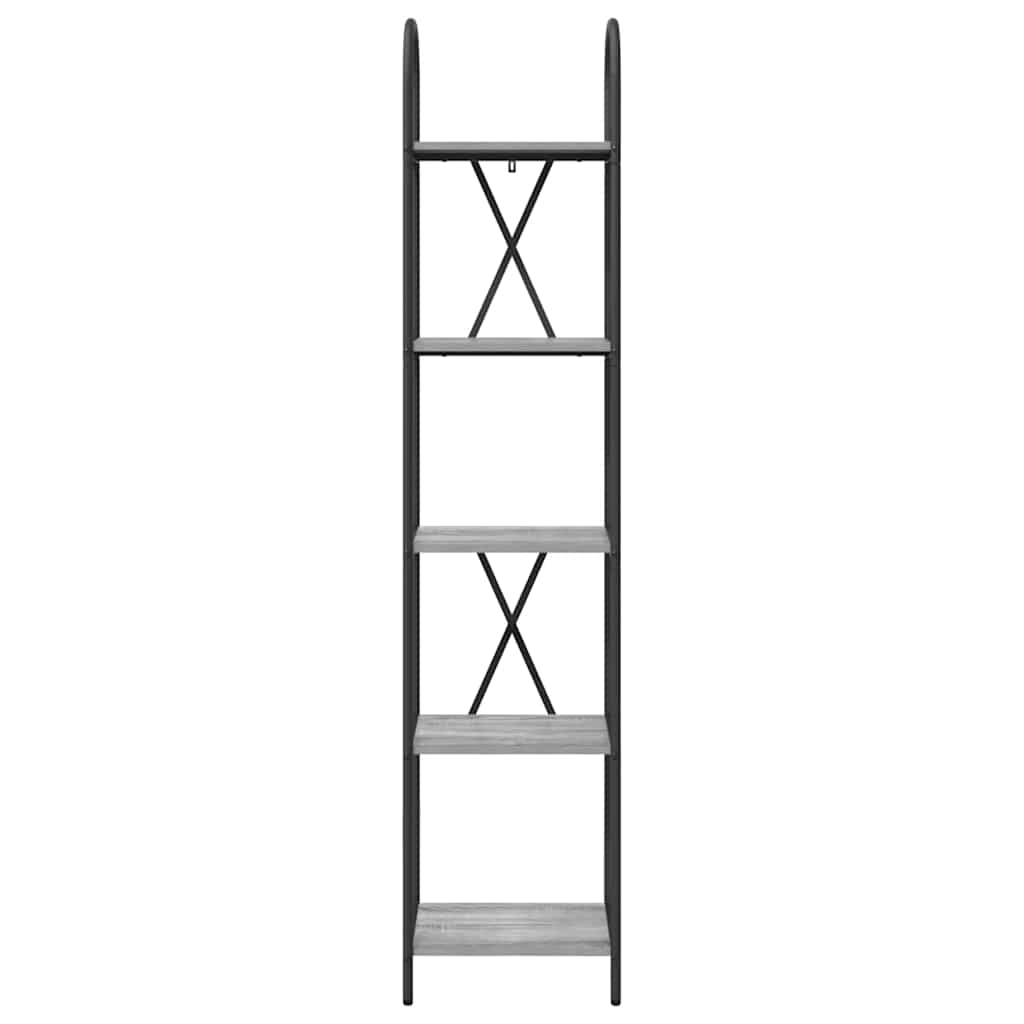 Hyllsystem Grå sonoma 40 x 30 x 183 cm Konstruerat trä