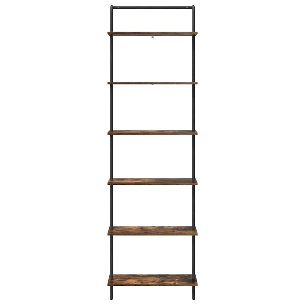 Hyllsystem Rökfärgad ek 60 x 24 x 203 cm Konstruerat trä