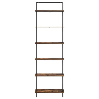 Hyllsystem Rökfärgad ek 60 x 24 x 203 cm Konstruerat trä