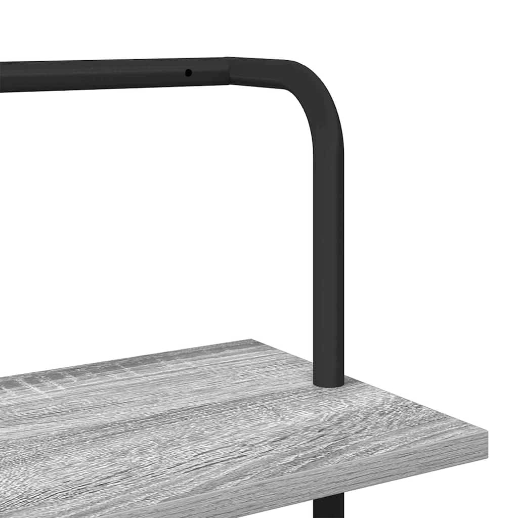 Hyllsystem Grå sonoma 60 x 24 x 203 cm Konstruerat trä