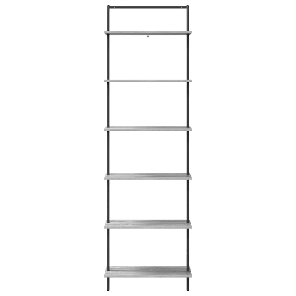 Hyllsystem Grå sonoma 60 x 24 x 203 cm Konstruerat trä