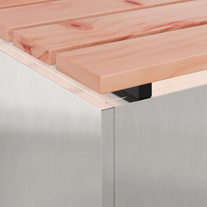 Trädgårdsbänk Silver 60 x 40 x 43 cm Rostfritt stål