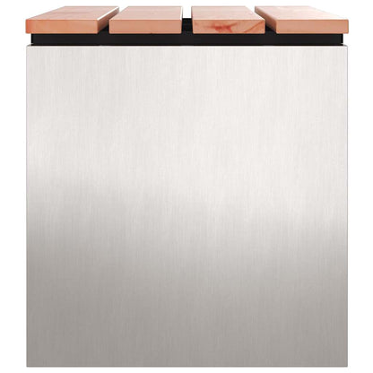Trädgårdsbänk Silver 60 x 40 x 43 cm Rostfritt stål