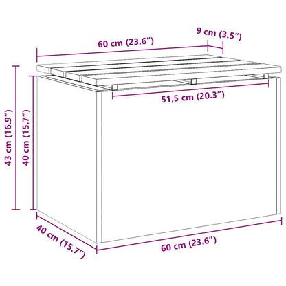 Trädgårdsbänk Silver 60 x 40 x 43 cm Rostfritt stål