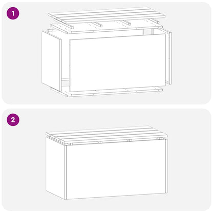 Trädgårdsbänk Vit 80 x 40 x 43 cm Stål