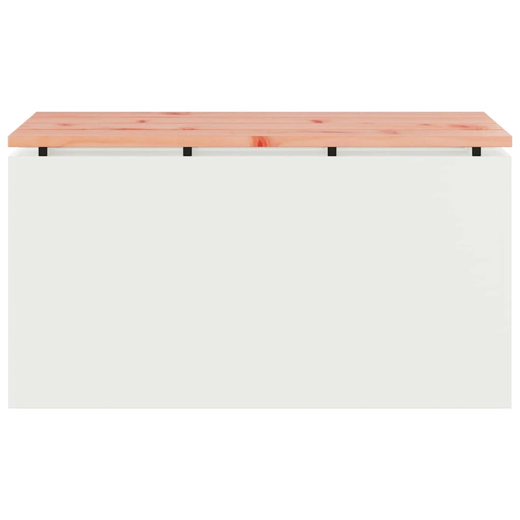 Trädgårdsbänk Vit 80 x 40 x 43 cm Stål