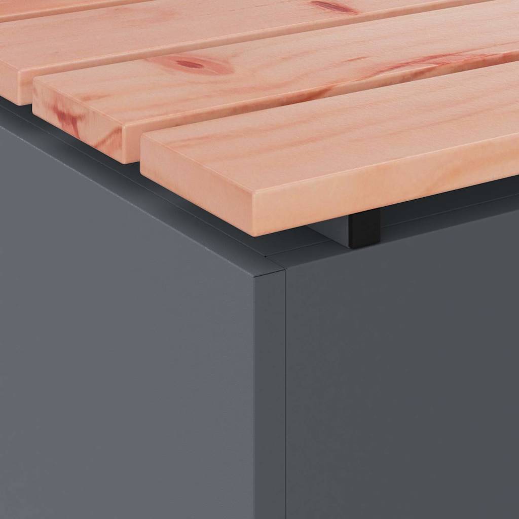 Trädgårdsbänk Antracit 80 x 40 x 43 cm Stål