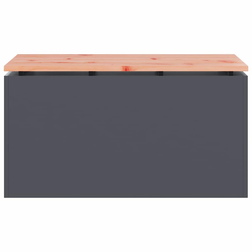 Trädgårdsbänk Antracit 80 x 40 x 43 cm Stål