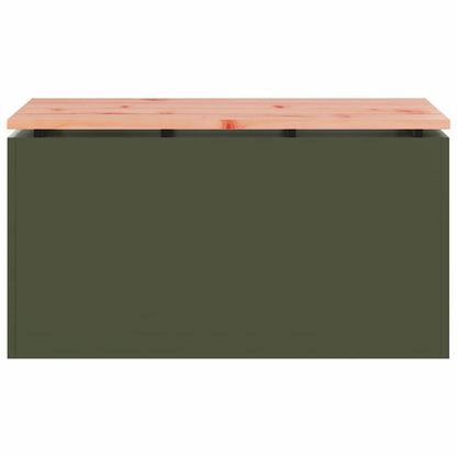 Trädgårdsbänk Olivgrön 80 x 40 x 43 cm Stål