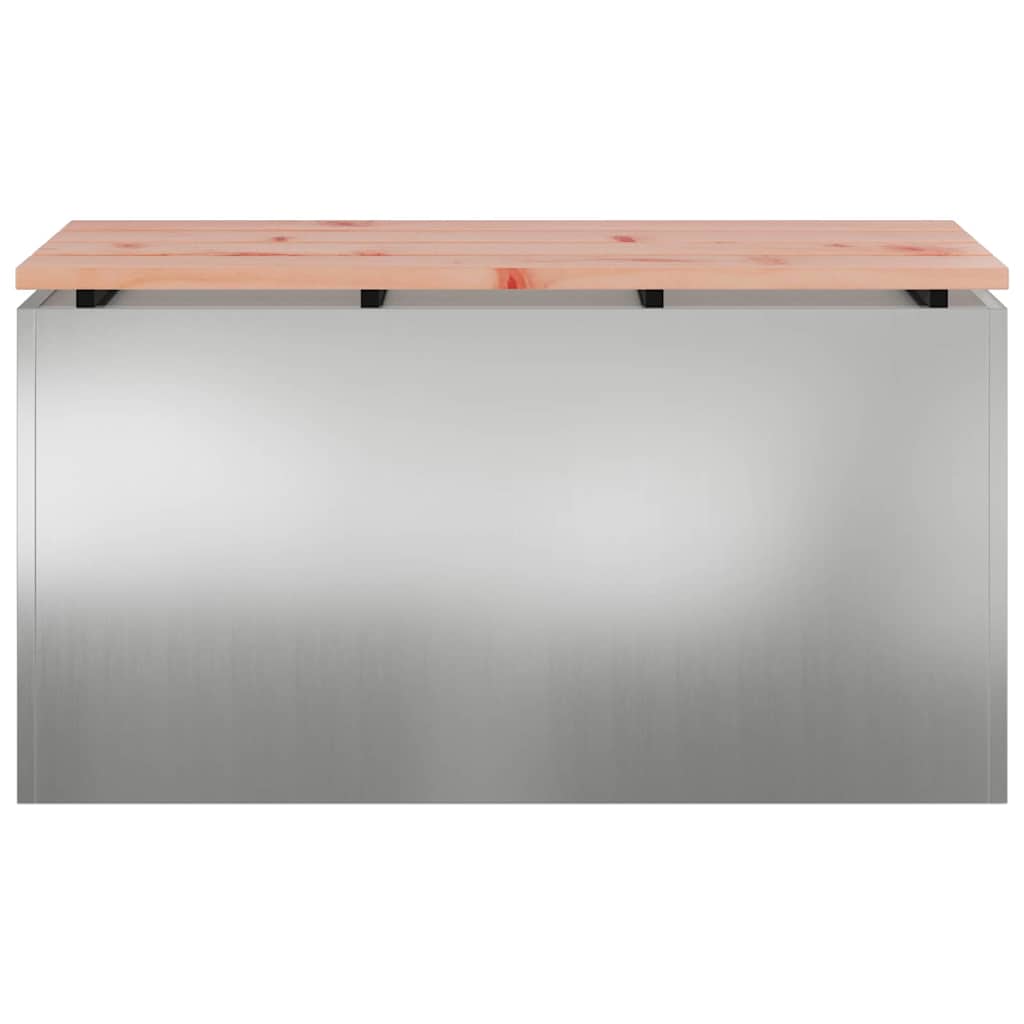 Trädgårdsbänk Silver 80 x 40 x 43 cm Galvaniserat stål