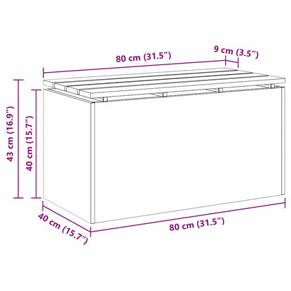 Trädgårdsbänk Silver 80 x 40 x 43 cm Galvaniserat stål