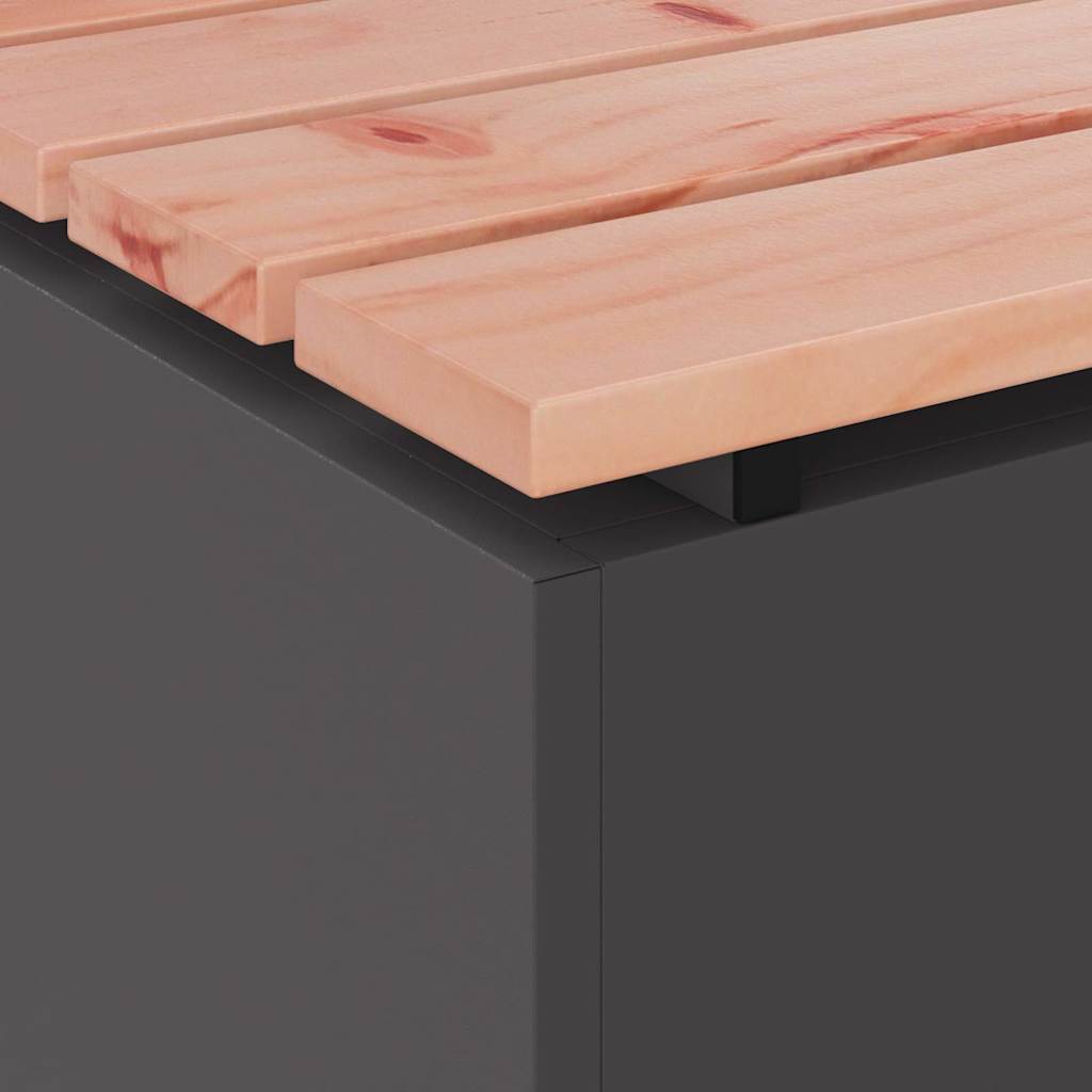 Trädgårdsbänk Svart 100 x 40 x 43 cm Stål