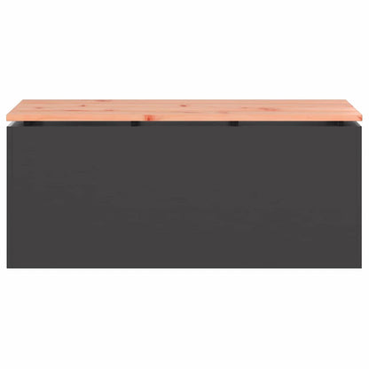 Trädgårdsbänk Svart 100 x 40 x 43 cm Stål