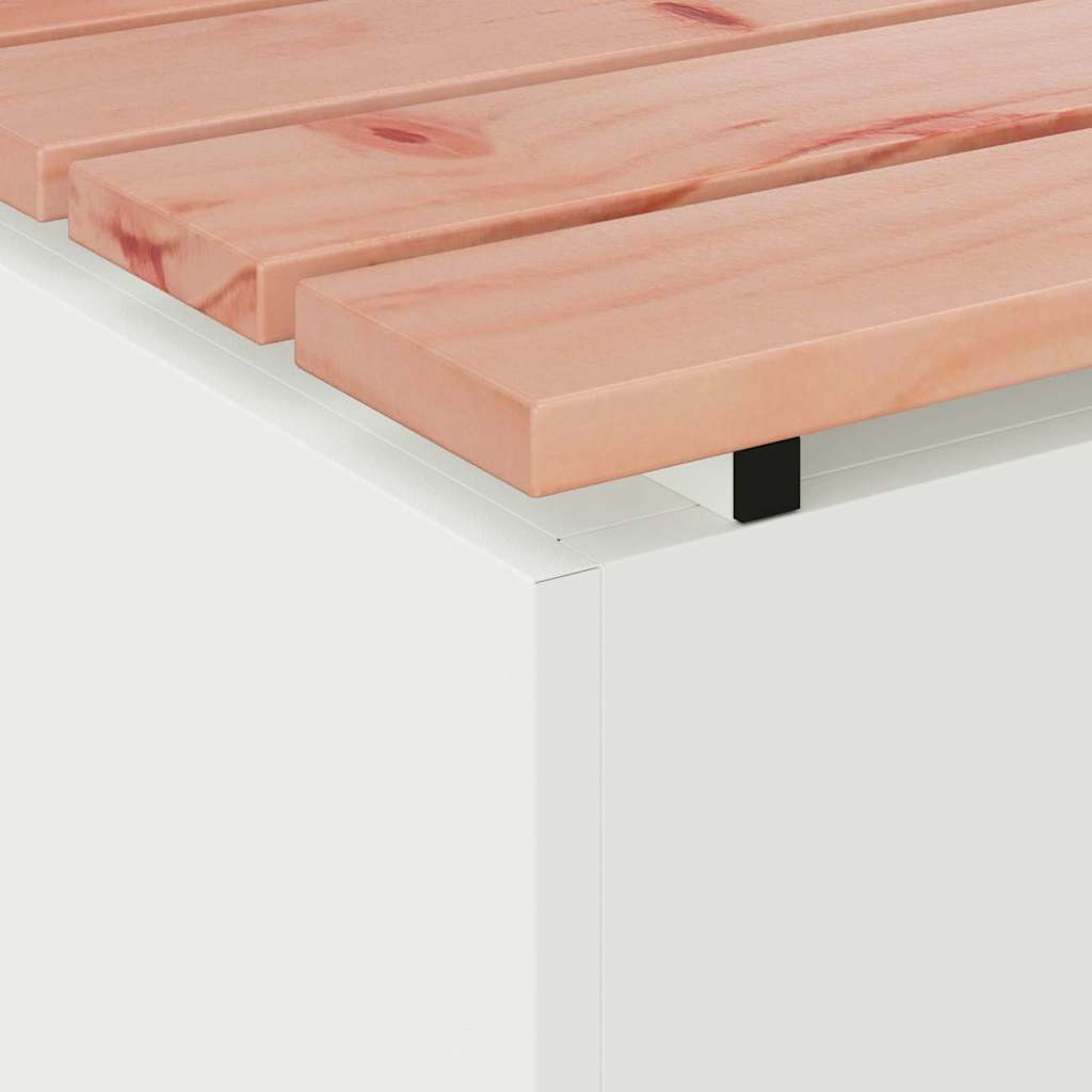 Trädgårdsbänk Vit 100 x 40 x 43 cm Stål