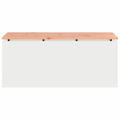 Trädgårdsbänk Vit 100 x 40 x 43 cm Stål