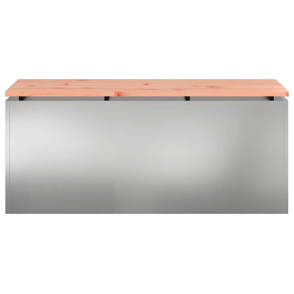 Trädgårdsbänk Silver 100 x 40 x 43 cm Galvaniserat stål