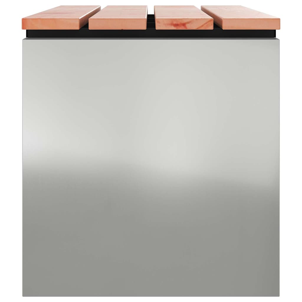 Trädgårdsbänk Silver 100 x 40 x 43 cm Galvaniserat stål