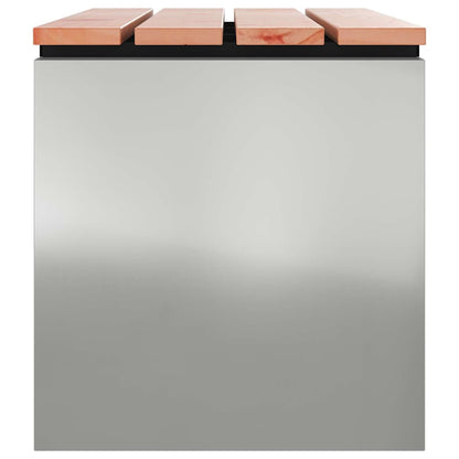 Trädgårdsbänk Silver 100 x 40 x 43 cm Galvaniserat stål