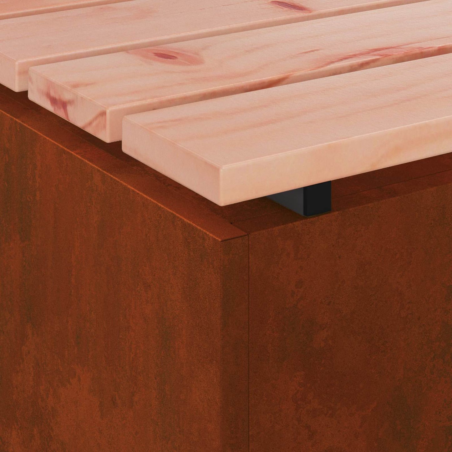 Trädgårdsbänk Rostig 100 x 40 x 43 cm cortenstål