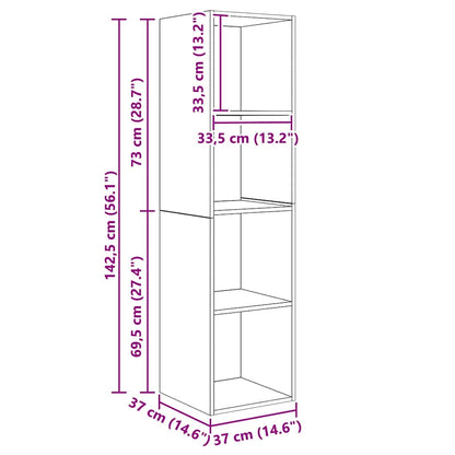 TV-bänkset Väggmonterad 2 pcs Svart Ek Konstruerat trä
